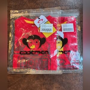 Appaman Bright Red Peanuts Long Sleeve Tee